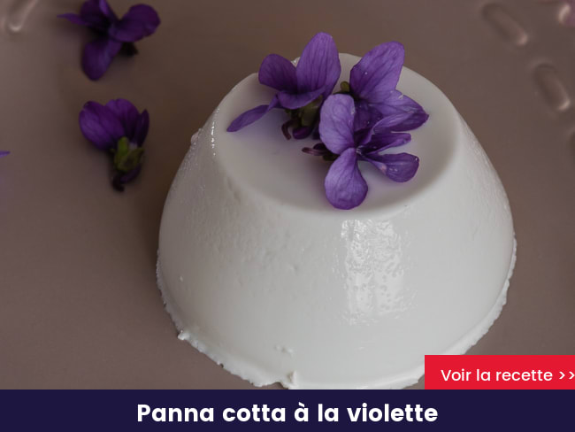 Panna cotta à la violette